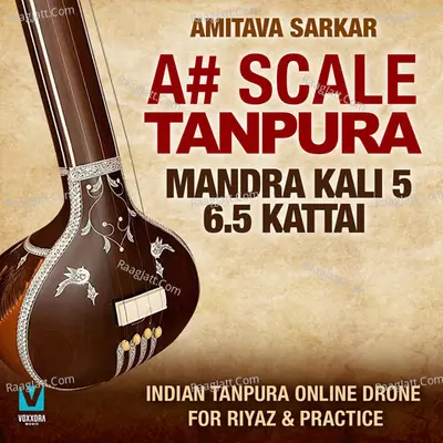 A# Scale Tanpura - Mandra Kali 5, 6.5 Kattai (Indian Tanpura Online Drone For Riyaz &amp; Practice)
