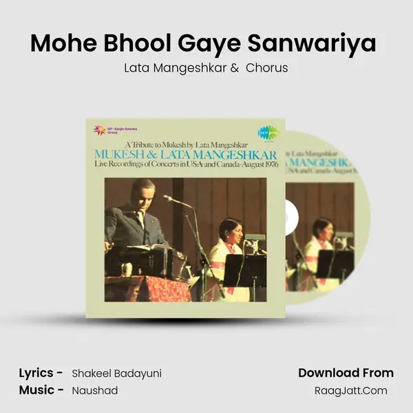 Mohe Bhool Gaye Sanwariya (Live) MP3 Song by Lata Mangeshkar Cover