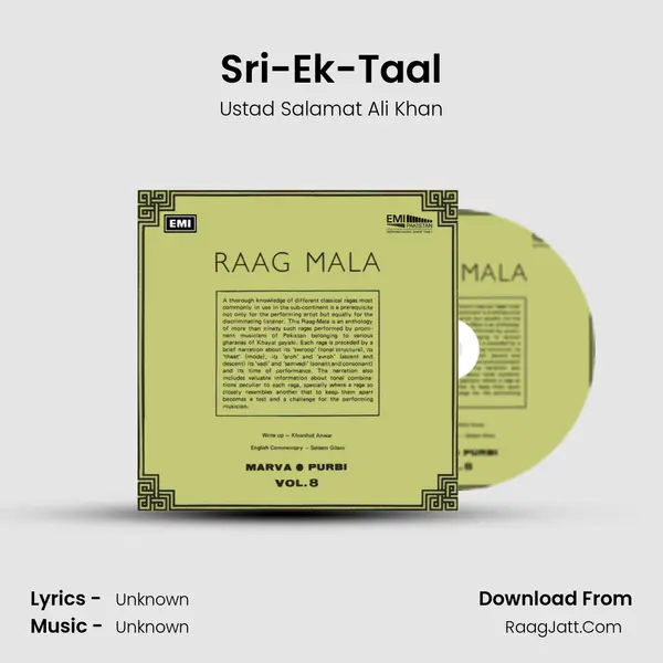 Sri-Ek-Taal MP3 Song by Ustad Salamat Ali Khan Cover