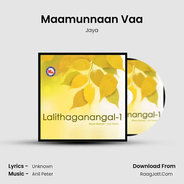 Maamunnaan Vaa MP3 Song by Jaya Cover