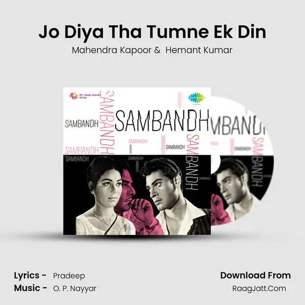 Jo Diya Tha Tumne Ek Din MP3 Song by Mahendra Kapoor Cover