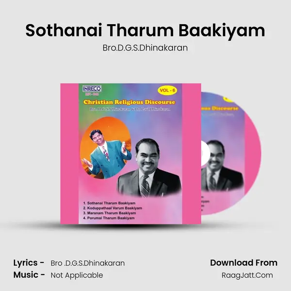 Sothanai Tharum Baakiyam MP3 Song by Bro.D.G.S.Dhinakaran Cover