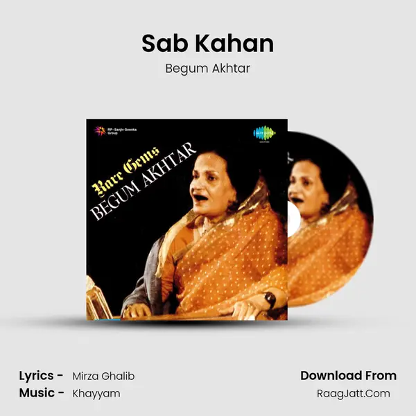 Sab Kahan MP3 Song by Begum Akhtar Cover