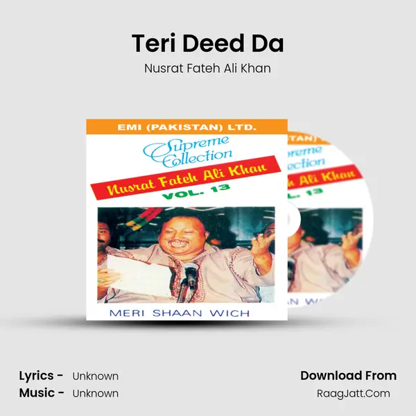 Teri Deed Da MP3 Song by Nusrat Fateh Ali Khan Cover