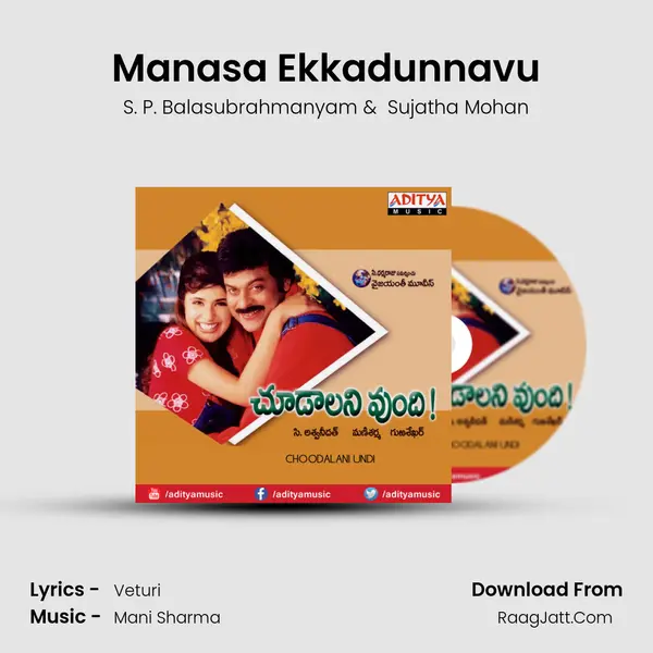 Manasa Ekkadunnavu MP3 Song by S. P. Balasubrahmanyam Cover