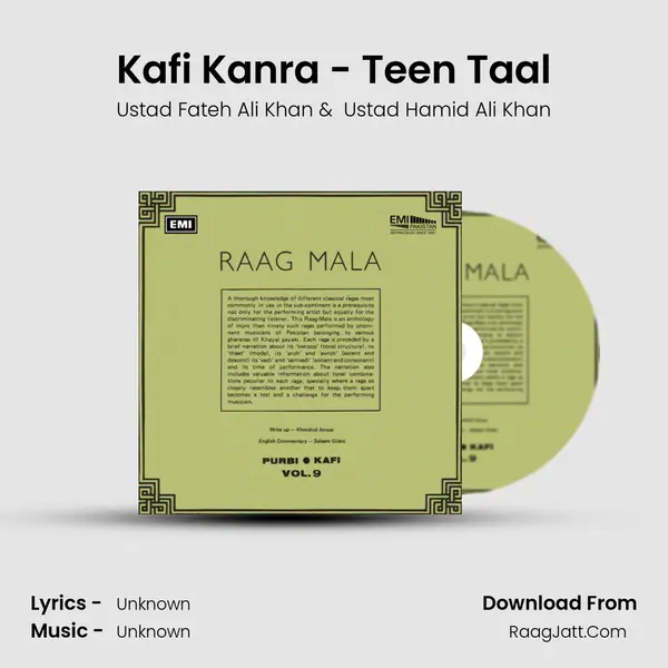 Kafi Kanra - Teen Taal MP3 Song by Ustad Fateh Ali Khan Cover