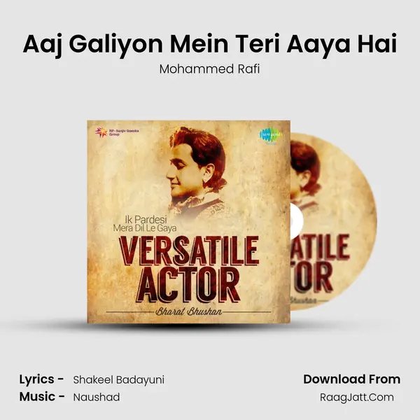 Aaj Galiyon Mein Teri Aaya Hai MP3 Song by Mohammed Rafi Cover