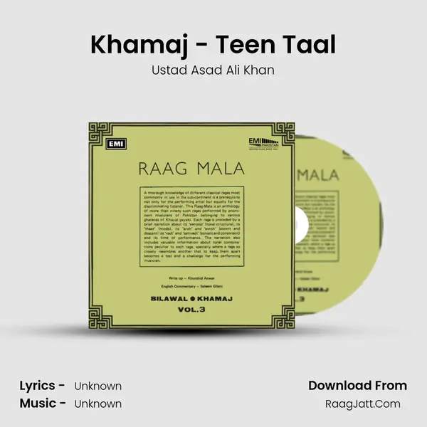 Khamaj - Teen Taal MP3 Song by Ustad Asad Ali Khan Cover
