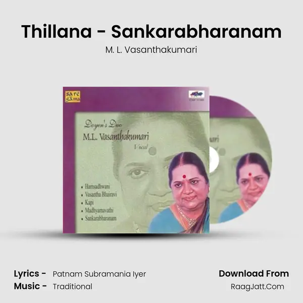 Thillana - Sankarabharanam MP3 Song by M. L. Vasanthakumari Cover