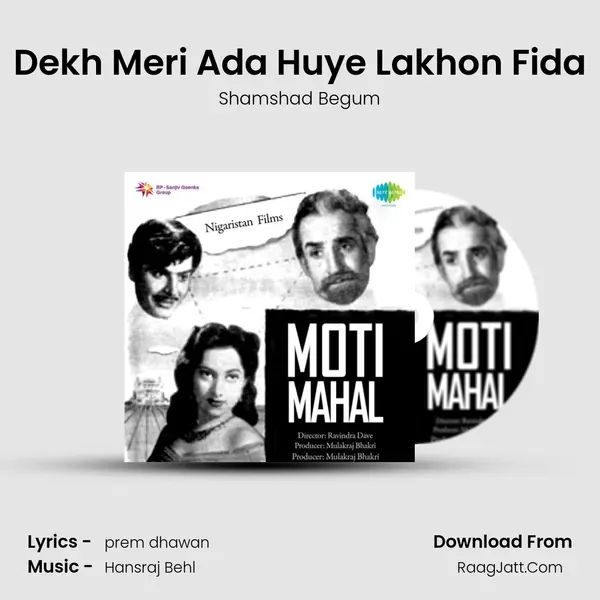 Dekh Meri Ada Huye Lakhon Fida MP3 Song by Shamshad Begum Cover