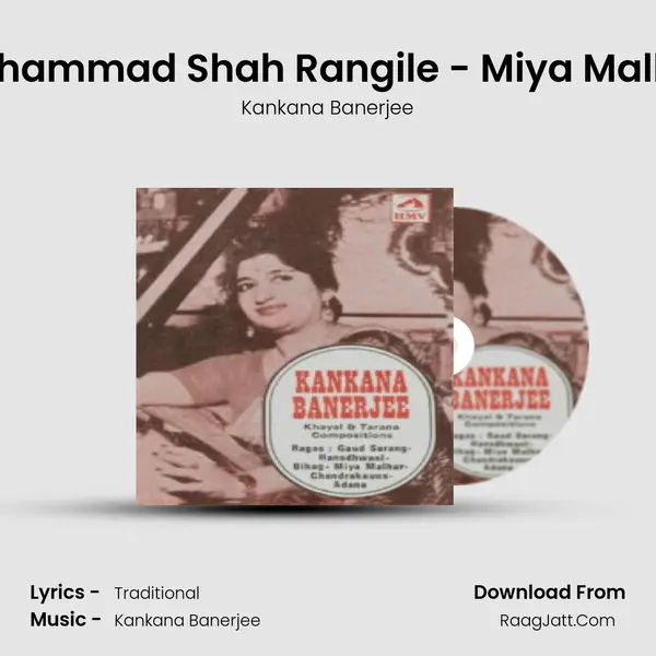 Mohammad Shah Rangile - Miya Malhar mp3 song