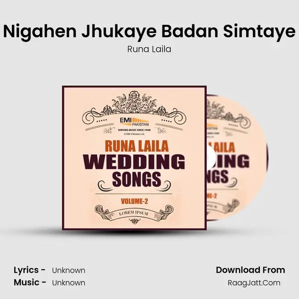 Nigahen Jhukaye Badan Simtaye MP3 Song by Runa Laila Cover