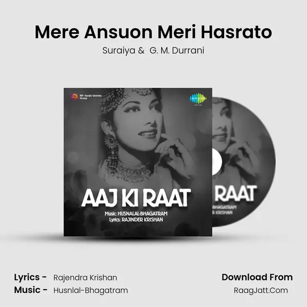 Mere Ansuon Meri Hasrato MP3 Song by Suraiya Cover
