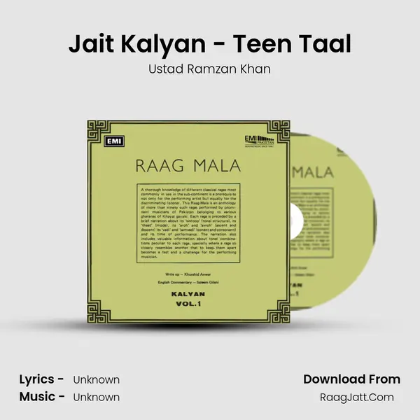 Jait Kalyan - Teen Taal MP3 Song by Ustad Ramzan Khan Cover