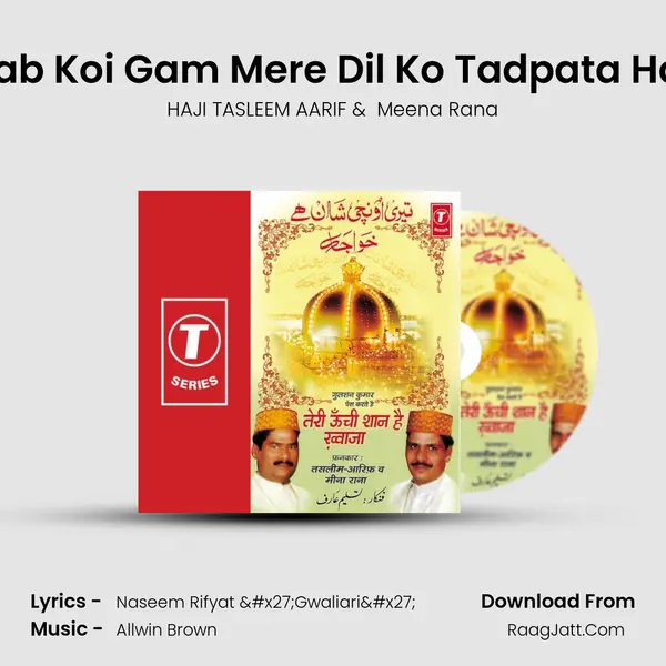 Jab Koi Gam Mere Dil Ko Tadpata Hai MP3 Song by HAJI TASLEEM AARIF Cover