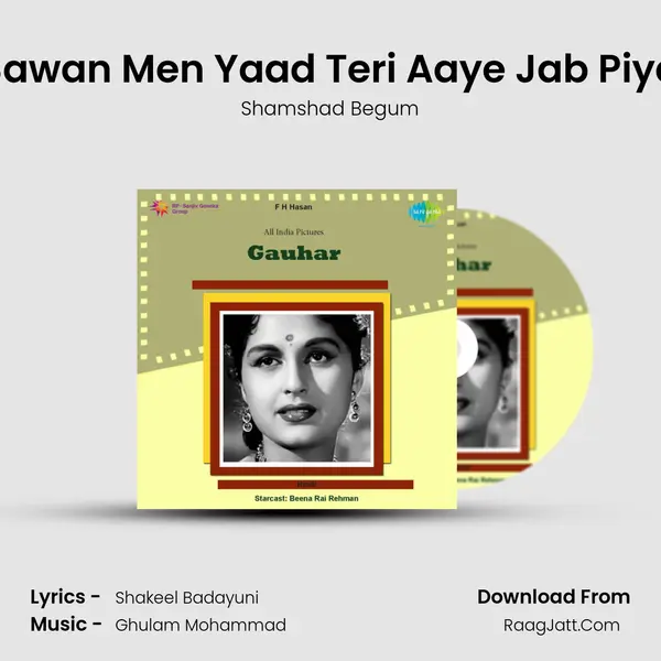 Sawan Men Yaad Teri Aaye Jab Piya MP3 Song by Shamshad Begum Cover