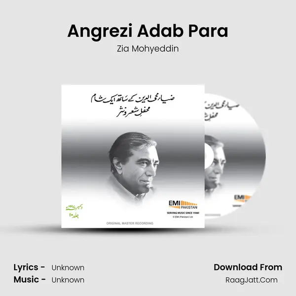 Angrezi Adab Para MP3 Song by Zia Mohyeddin Cover