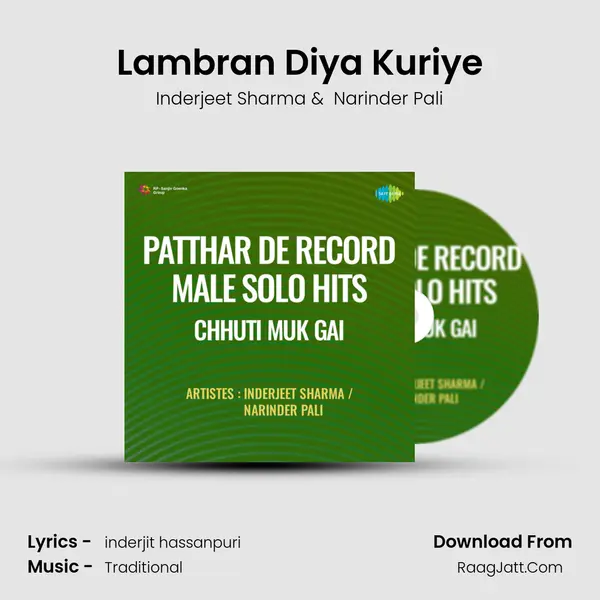 Lambran Diya Kuriye MP3 Song by Inderjeet Sharma Cover