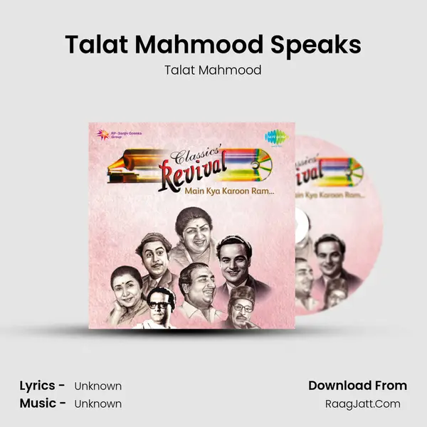 Talat Mahmood Speaks Cover