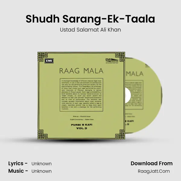 Shudh Sarang-Ek-Taala MP3 Song by Ustad Salamat Ali Khan Cover