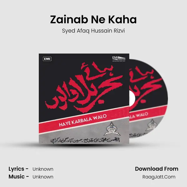 Zainab Ne Kaha MP3 Song by Syed Afaq Hussain Rizvi Cover