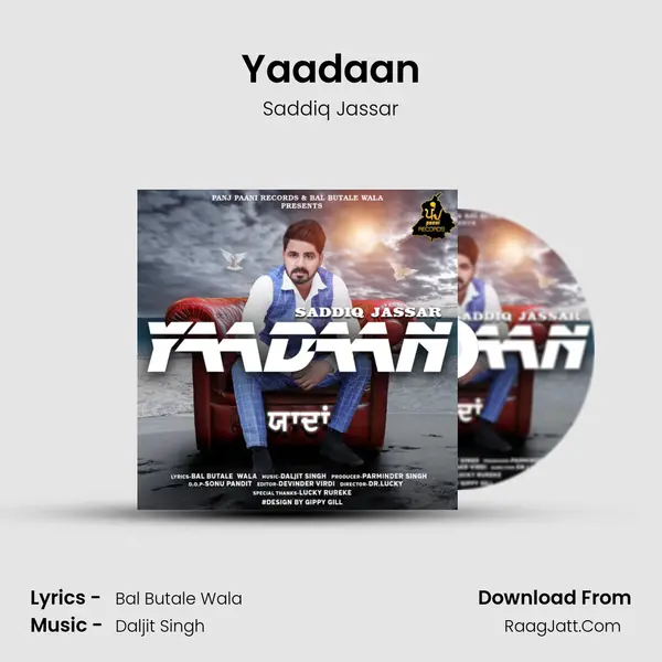 Yaadaan MP3 Song by Saddiq Jassar Cover