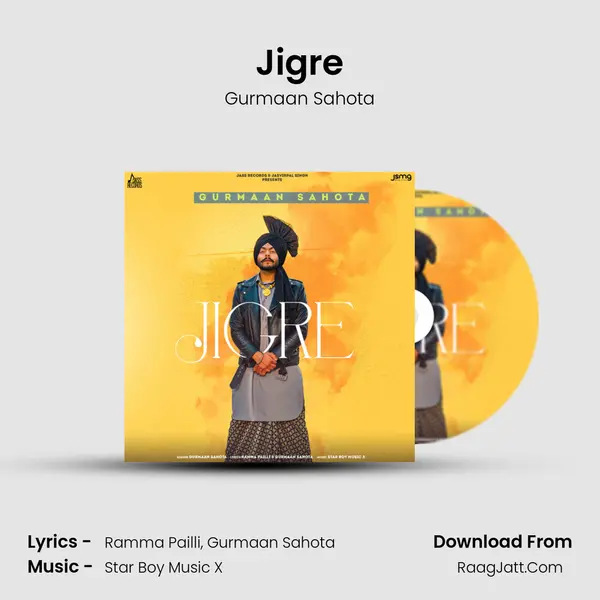 Jigre MP3 Song by Gurmaan Sahota Cover