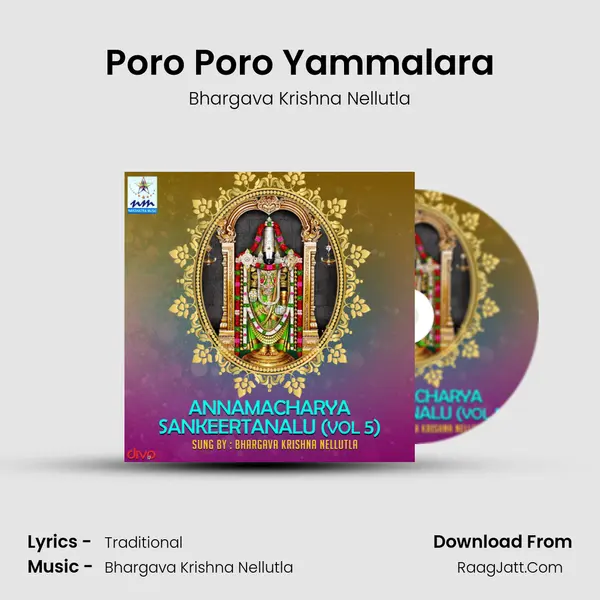 Poro Poro Yammalara MP3 Song by Bhargava Krishna Nellutla Cover