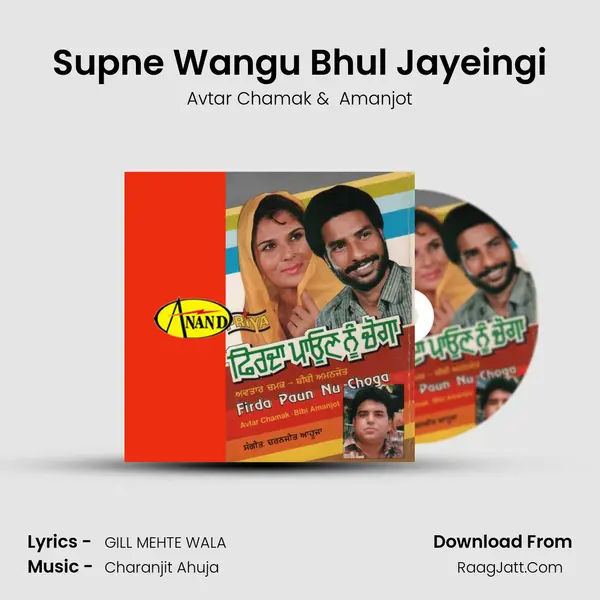 Supne Wangu Bhul Jayeingi MP3 Song by Avtar Chamak Cover