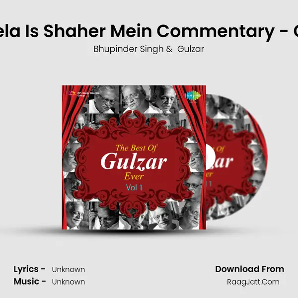 Ek Akela Is Shaher Mein Commentary - Gulzar MP3 Song by Bhupinder Singh Cover