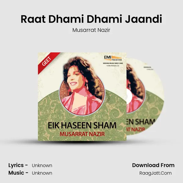 Raat Dhami Dhami Jaandi MP3 Song by Musarrat Nazir Cover