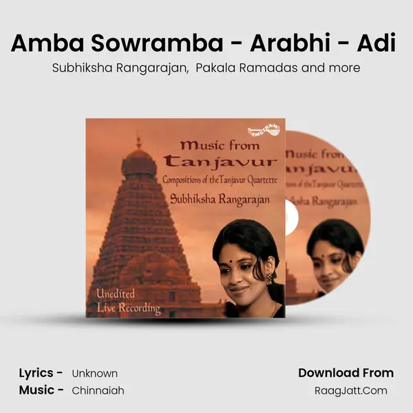 Amba Sowramba - Arabhi - Adi (Live) Cover