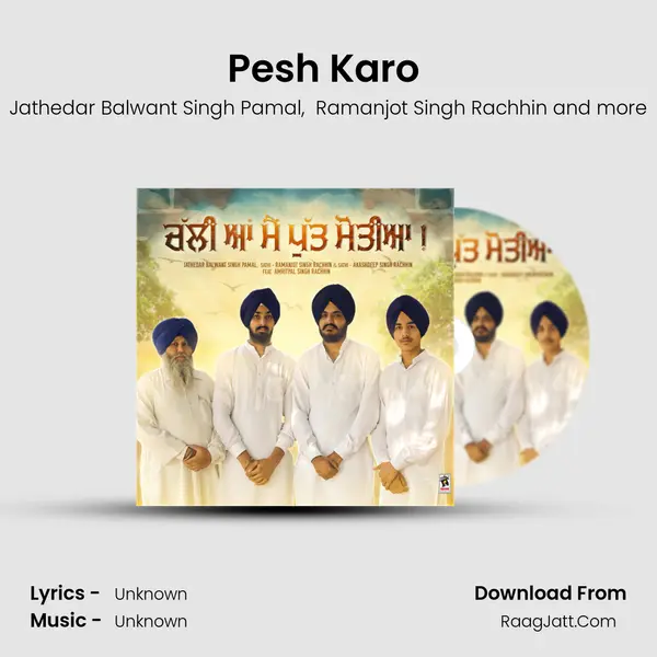 Pesh Karo (feat. Amritpal Singh Rachhin) MP3 Song by Jathedar Balwant Singh Pamal Cover