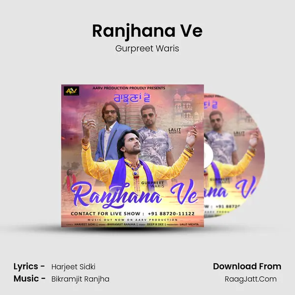 Ranjhana Ve MP3 Song by Gurpreet Waris Cover