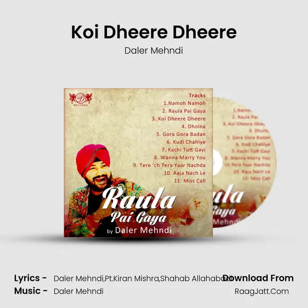 Koi Dheere Dheere MP3 Song by Daler Mehndi Cover