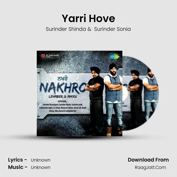Yarri Hove MP3 Song by Surinder Shinda Cover
