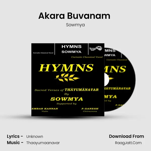Akara Buvanam (Chidambara Ragasiyam) MP3 Song by Sowmya Cover