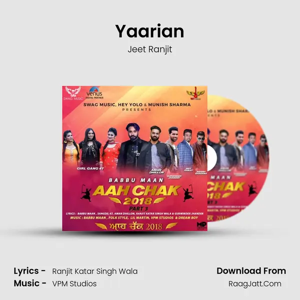 Yaarian MP3 Song by Jeet Ranjit Cover