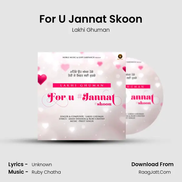 For U Jannat Skoon MP3 Song by Lakhi Ghuman Cover