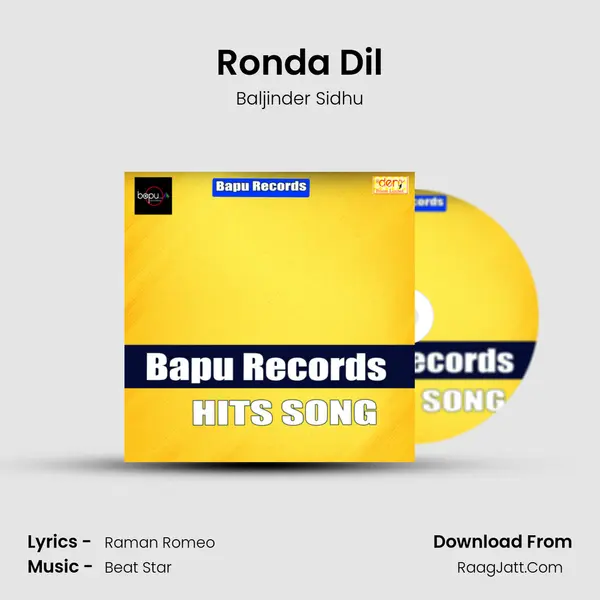 Ronda Dil MP3 Song by Baljinder Sidhu Cover