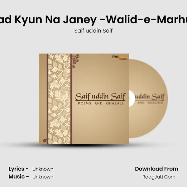 Ab Tak Tere Baad Kyun Na Janey -Walid-e-Marhun Ki Qabar Par MP3 Song by Saif uddin Saif Cover
