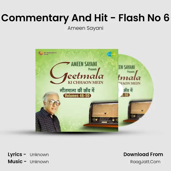 Commentary And Hit - Flash No 6 MP3 Song by Ameen Sayani Cover