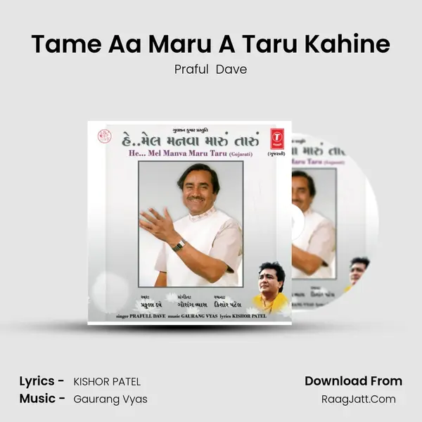 Tame Aa Maru A Taru Kahine MP3 Song by Praful  Dave Cover