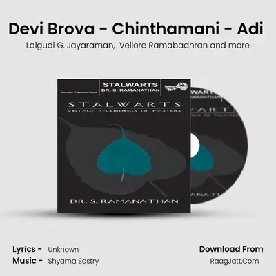 Devi Brova - Chinthamani - Adi (Live) MP3 Song by Lalgudi G. Jayaraman Cover
