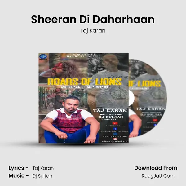 Sheeran Di Daharhaan MP3 Song by Taj Karan Cover