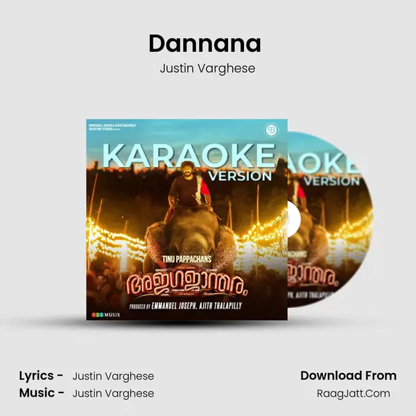 Dannana (Karaoke Version) MP3 Song by Justin Varghese Cover