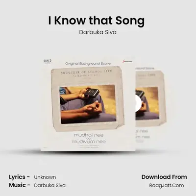 I Know that Song (Background Score) MP3 Song by Darbuka Siva Cover
