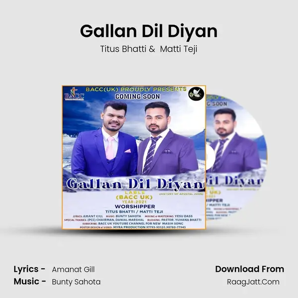 Gallan Dil Diyan MP3 Song by Titus Bhatti Cover