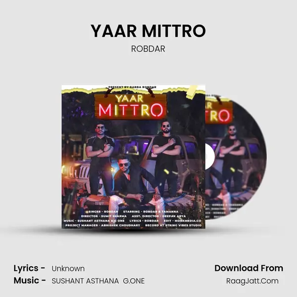 YAAR MITTRO MP3 Song by ROBDAR Cover