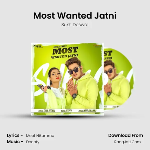 Most Wanted Jatni MP3 Song by Sukh Deswal Cover